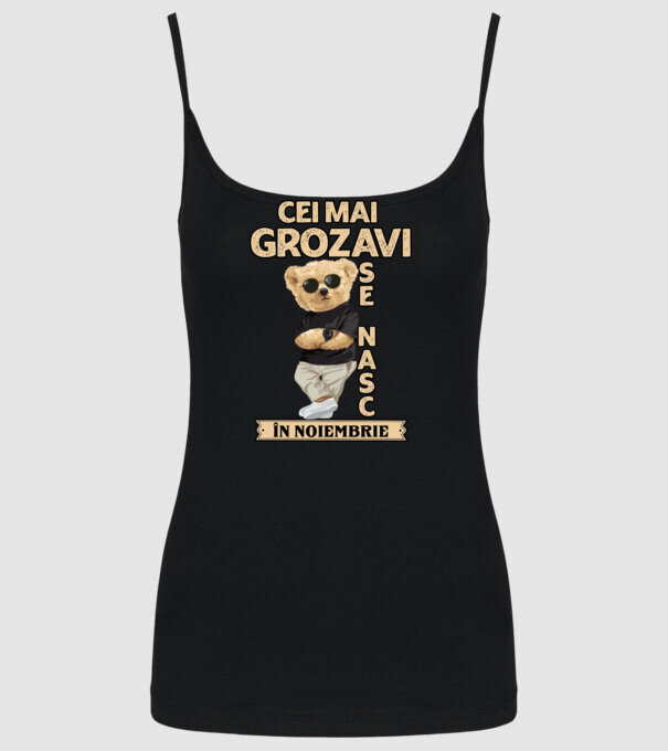 Teddy cel cool noiembrie model negru pe tricou