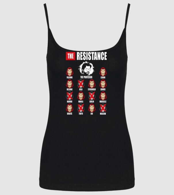 the resistance la casa de papel model negru pe tricou
