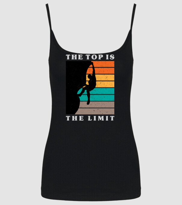 The Top is the limit model negru pe tricou