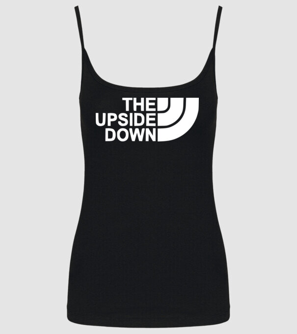 the upside down model negru pe tricou