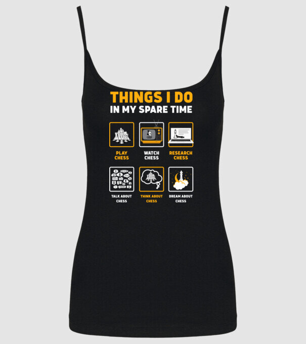 Things I do in my spare time model negru pe tricou