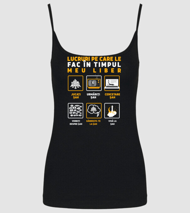 Things I do in my spare time EN model negru pe tricou