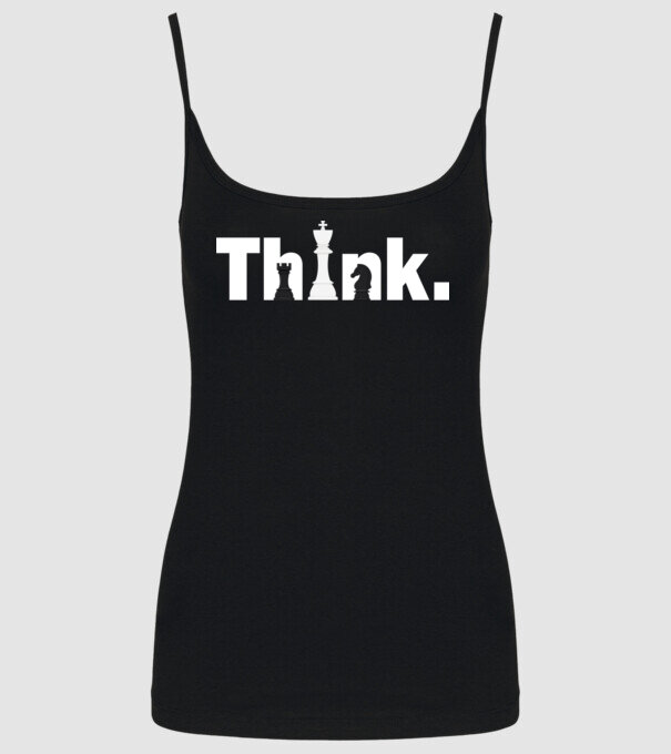 Think model negru pe tricou