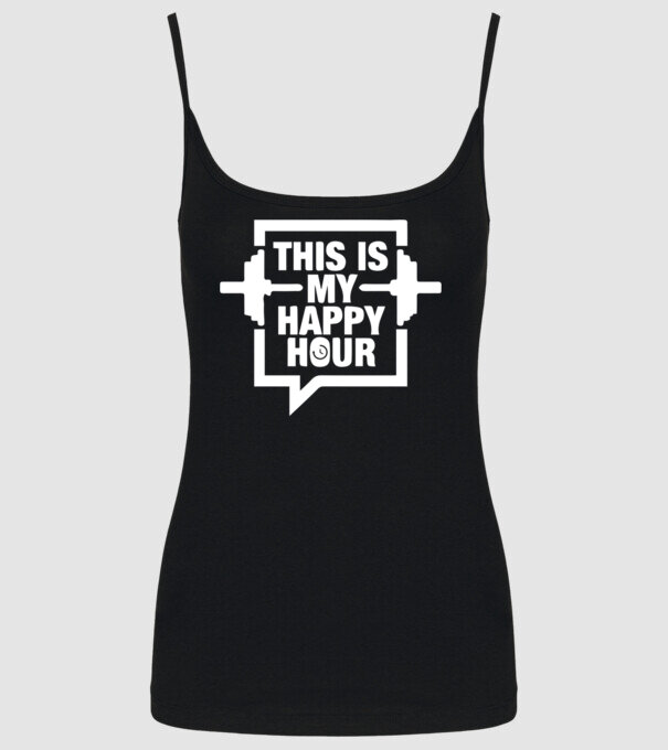 this is my happy hour model negru pe tricou