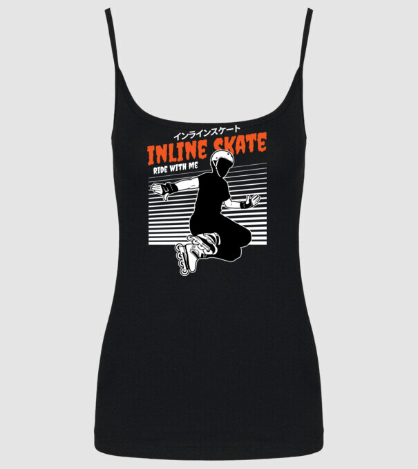 TR inlineskate model negru pe tricou
