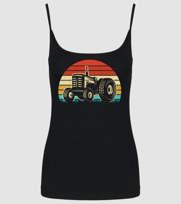 TRACTOR model negru pe tricou