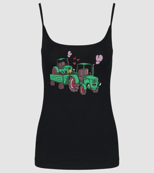 TRACTOR model negru pe tricou