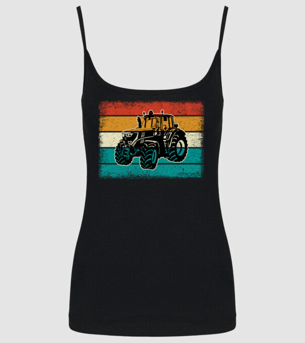 TRACTOR model negru pe tricou