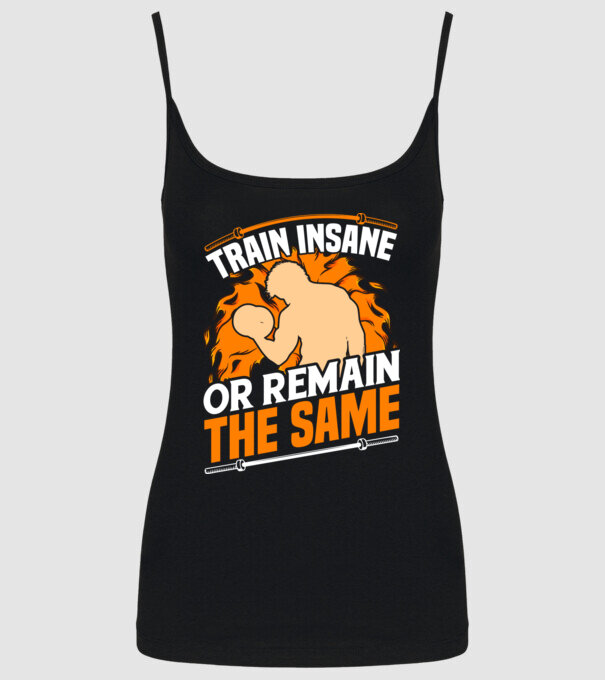 Train insane model negru pe tricou