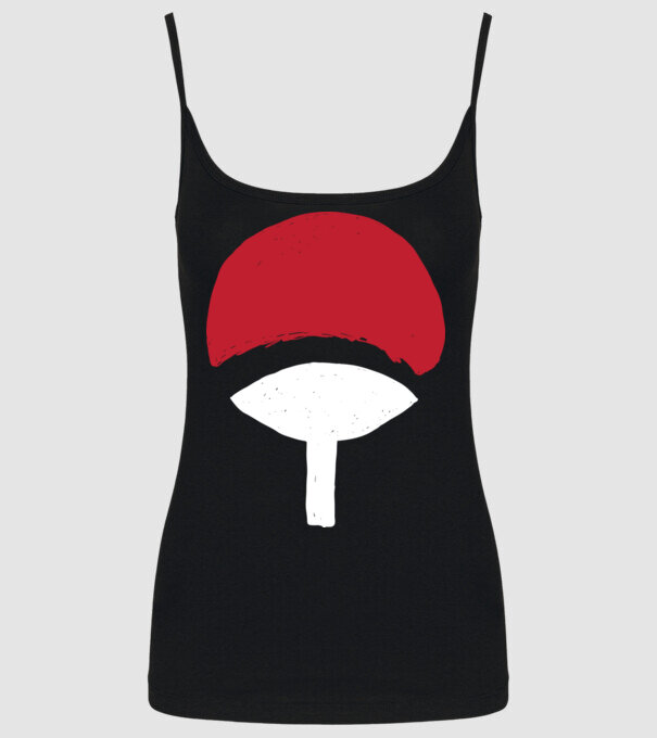Uchiha logo model negru pe tricou