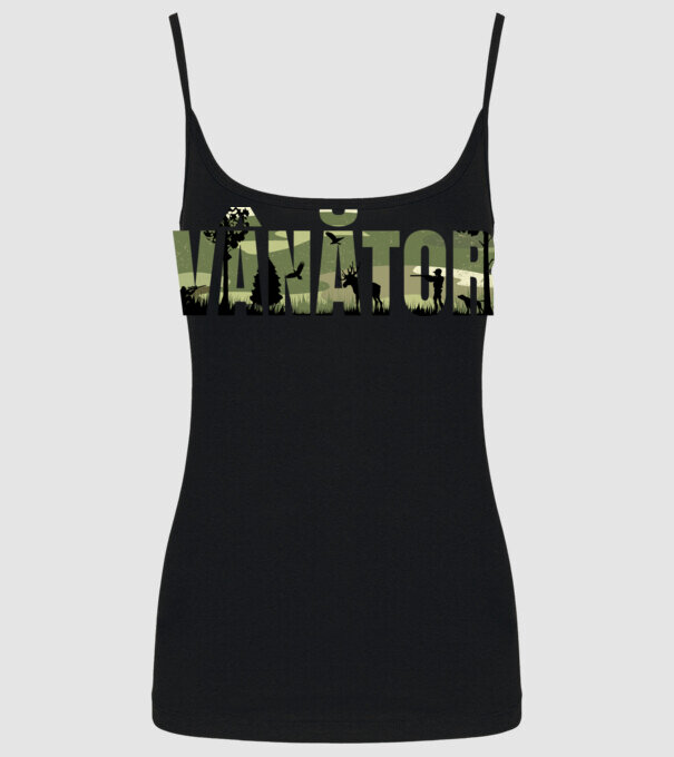 VÂNĂTOR model negru pe tricou