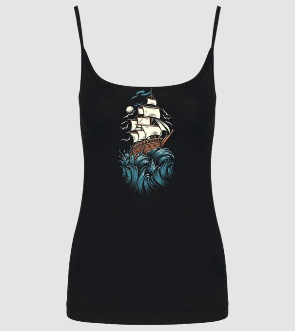 Vapoare model negru pe tricou