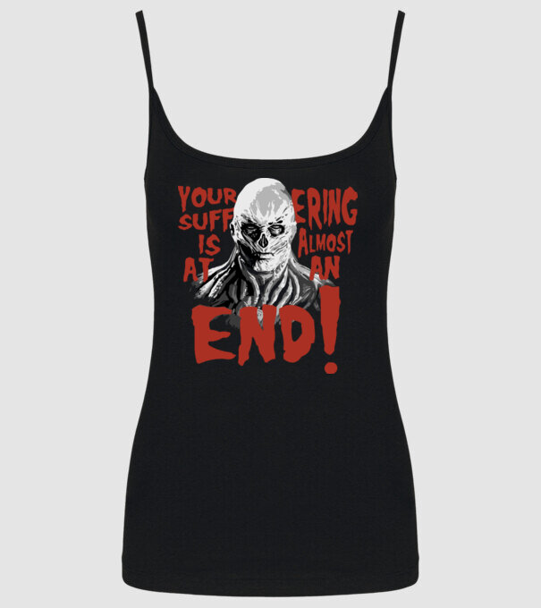 vecna your suffering is almost at an end model negru pe tricou