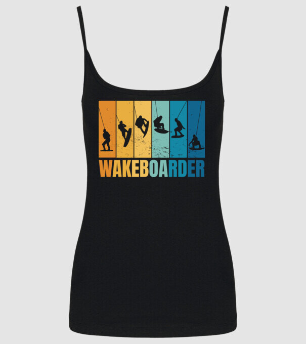 Wakeboard model negru pe tricou
