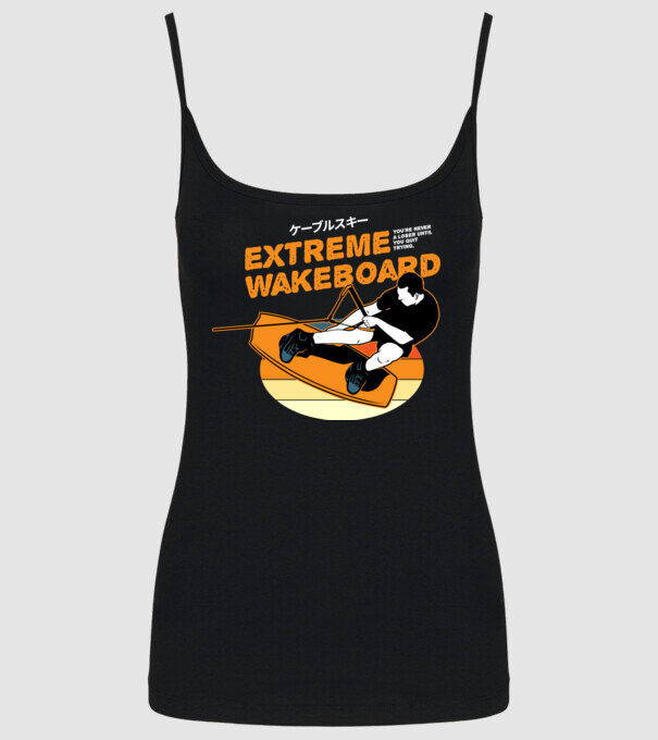 Wakeboard model negru pe tricou