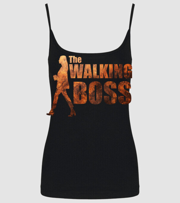Walking bos model negru pe tricou