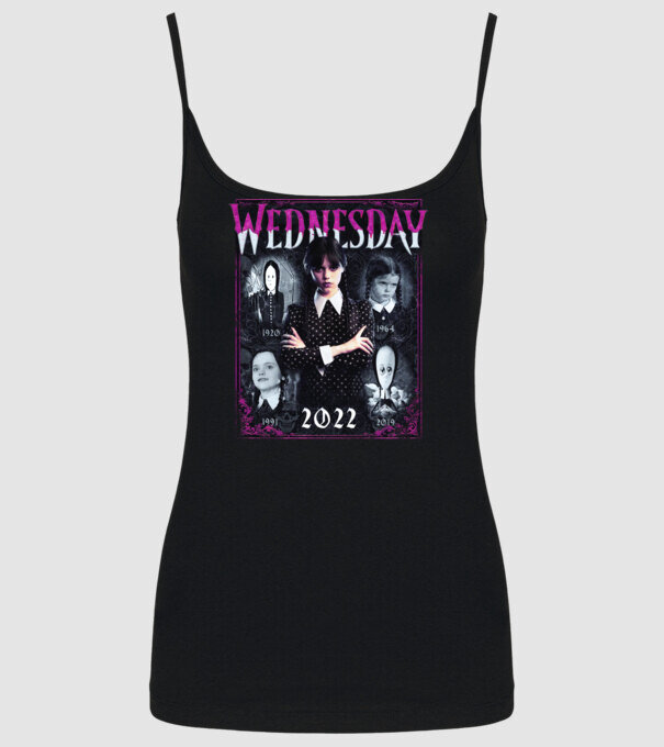 WEDNESDAY ADDAMS multi all time model negru pe tricou