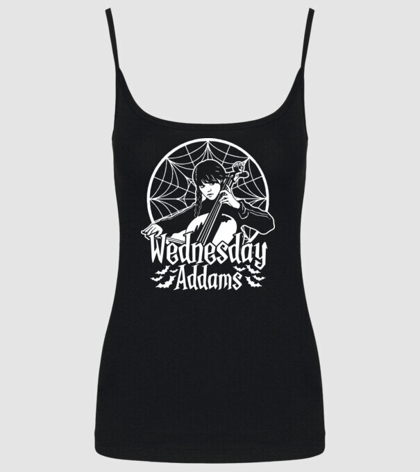 Wednesday Window model negru pe tricou
