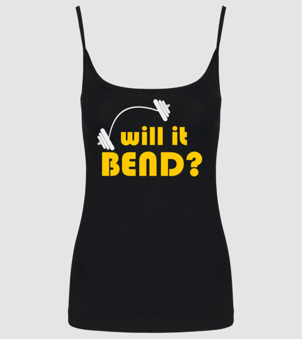 Will it bend model negru pe tricou