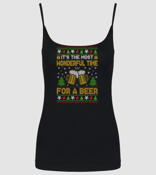 Wonderful time for a beer model negru pe tricou