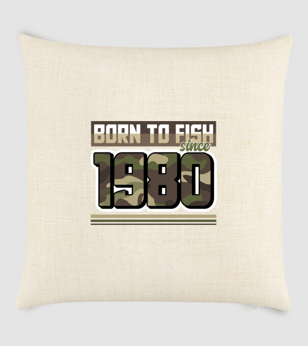 Born to fish since 1980 model nisipiu pe tricou