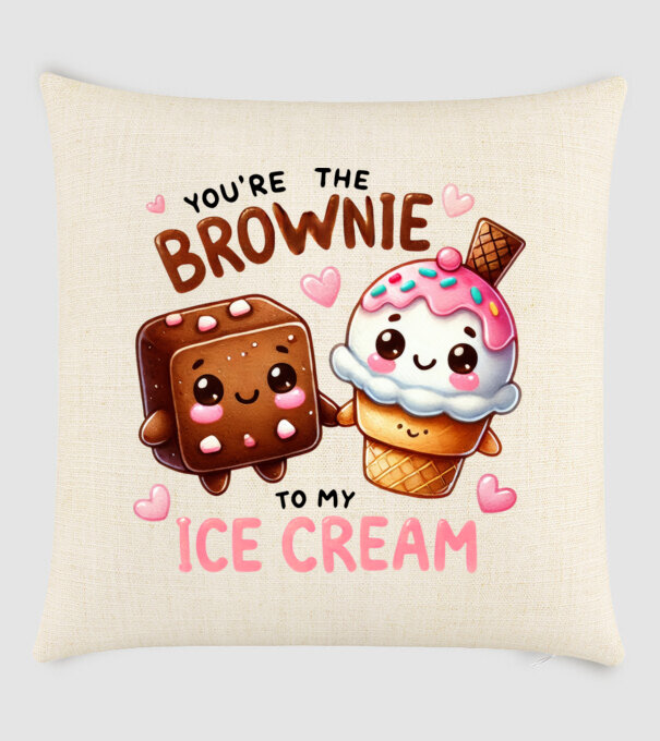 Brownie to my Ice Cream model nisipiu pe tricou