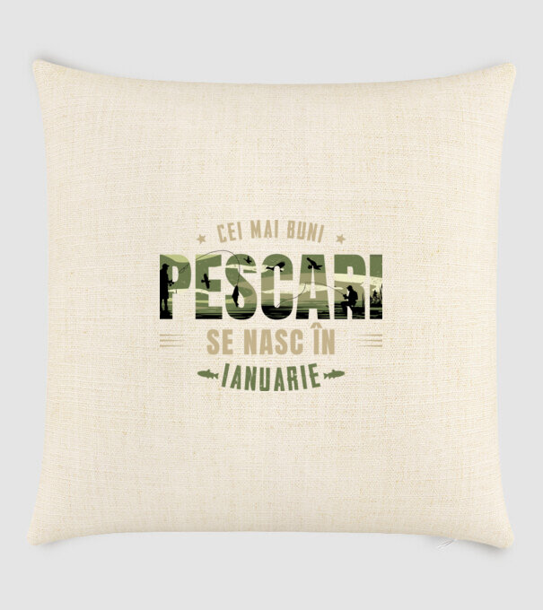 Cei mai buni pescari se nasc în ianuarie model nisipiu pe tricou