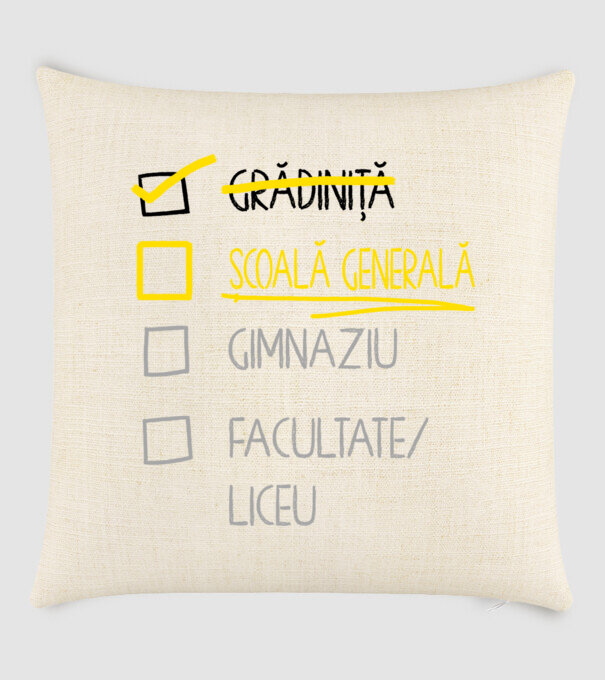 Cheklist educație - grădiniță alb model nisipiu pe tricou