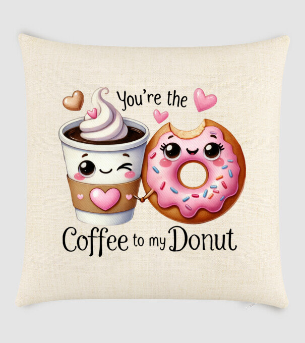 Coffee to my Donut model nisipiu pe tricou