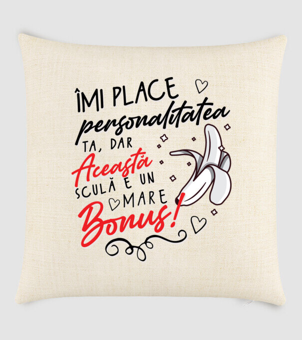 Dar această sculă e un mare bonus! model nisipiu pe tricou