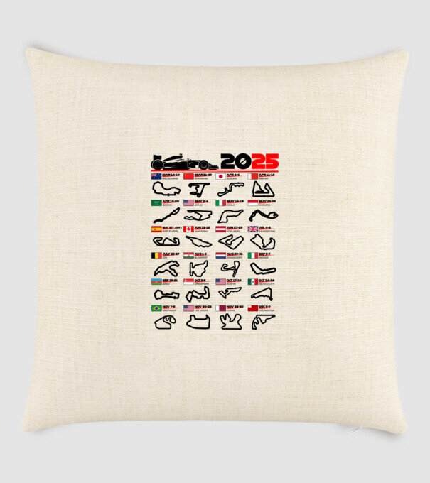 F1 calendar 2025 model nisipiu pe tricou