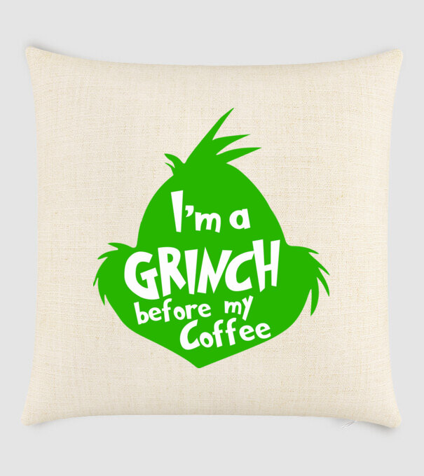 Grinch before coffee model nisipiu pe tricou