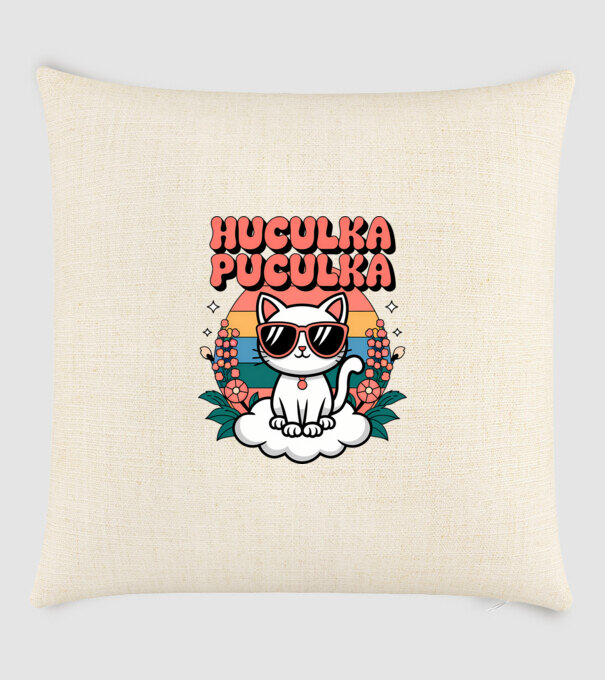 Huculka Puculka pisică 1 model nisipiu pe tricou