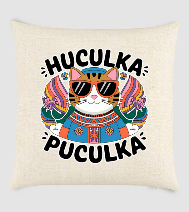 Huculka Puculka pisică 3 model nisipiu pe tricou