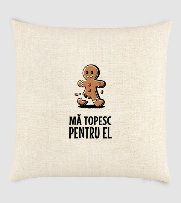Mă topesc pentru el alb model nisipiu pe tricou
