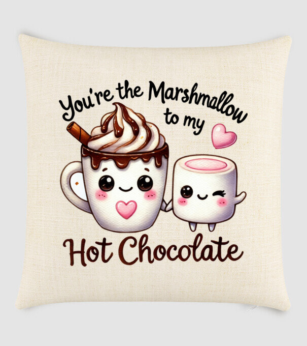 Marshmallow to my Hot Chocolate model nisipiu pe tricou