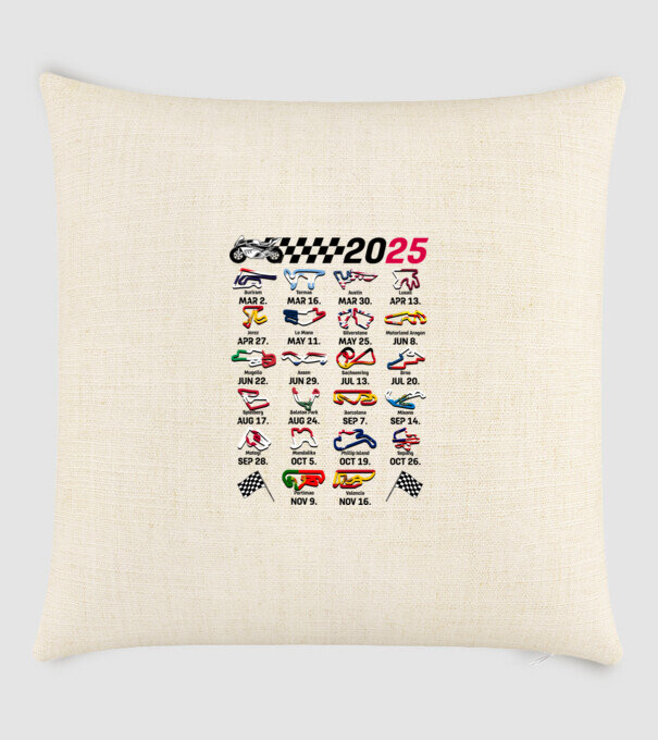 MOTOGP 25 CALENDAR alb model nisipiu pe tricou