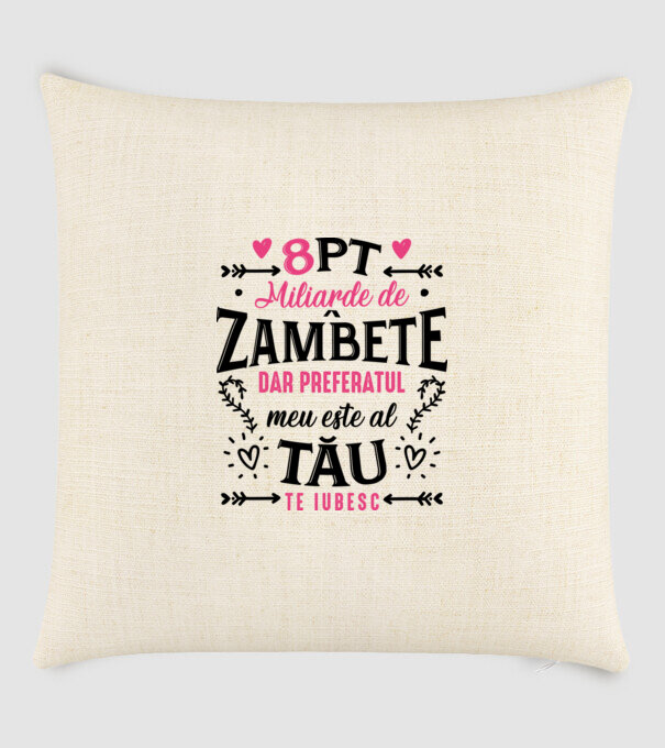 Opt miliarde de zâmbete model nisipiu pe tricou