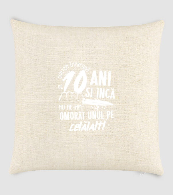 Suntem împreună de 10 ani model nisipiu pe tricou