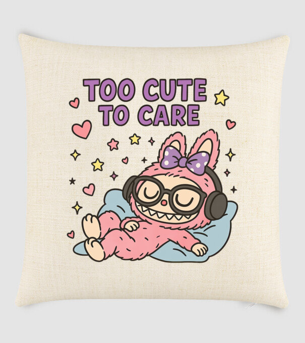 Too cute to care model nisipiu pe tricou