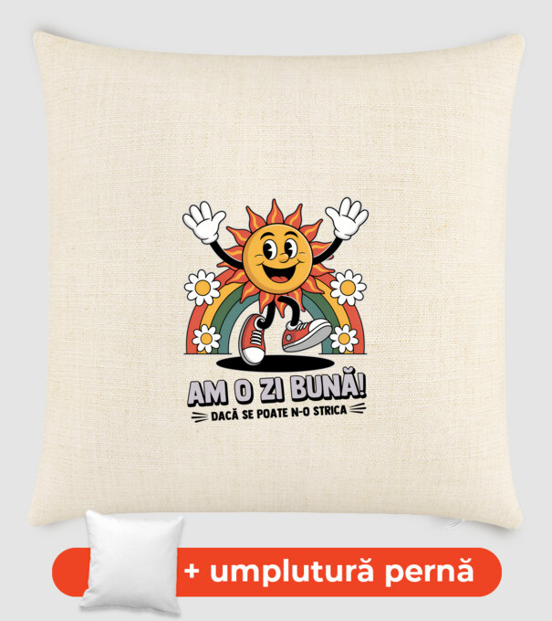 Am o zi bună! model nisipiu pe tricou