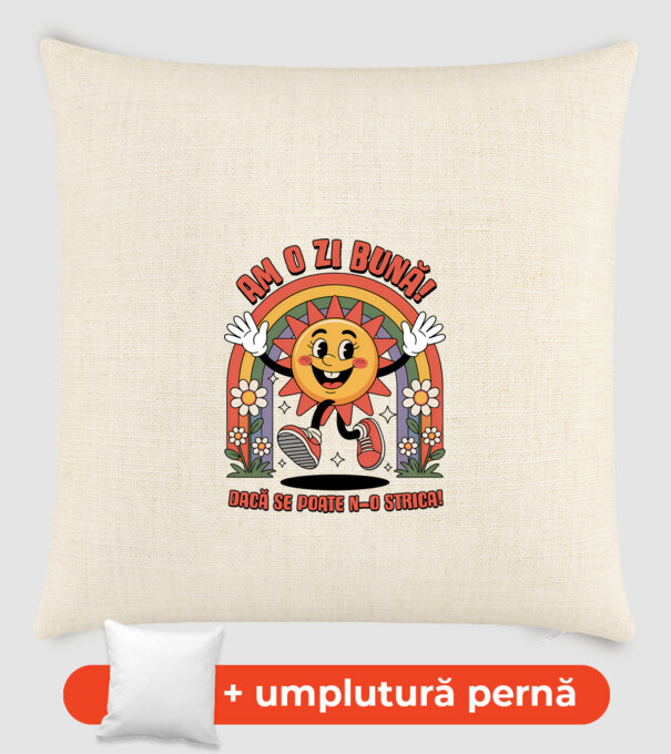 Am o zi bună! model nisipiu pe tricou