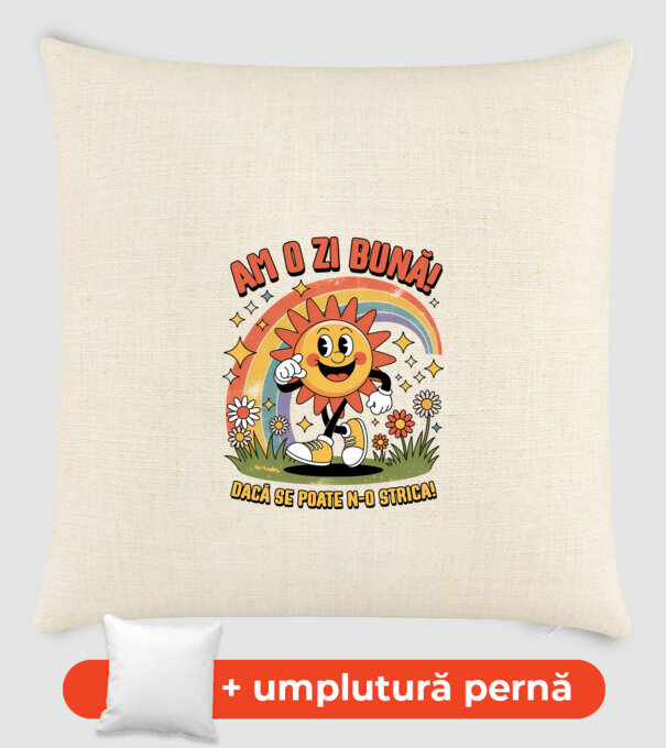 Am o zi bună! model nisipiu pe tricou