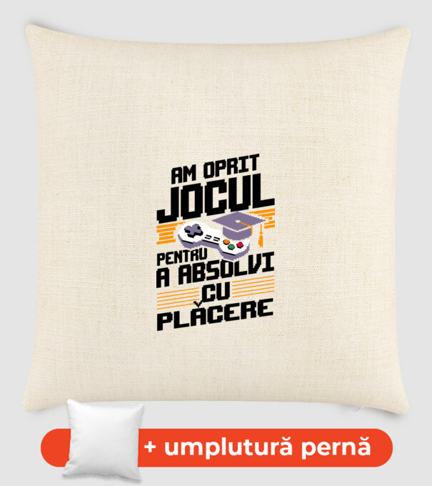 Am oprit jocul absolvent alb model nisipiu pe tricou