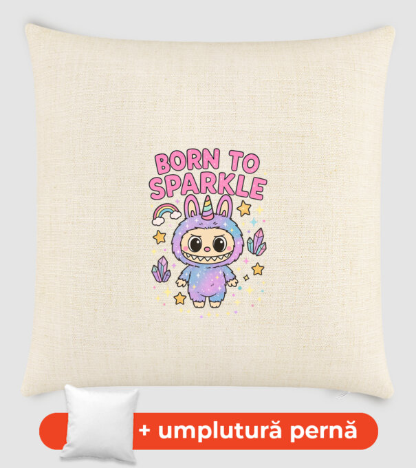 Born to sparkle model nisipiu pe tricou