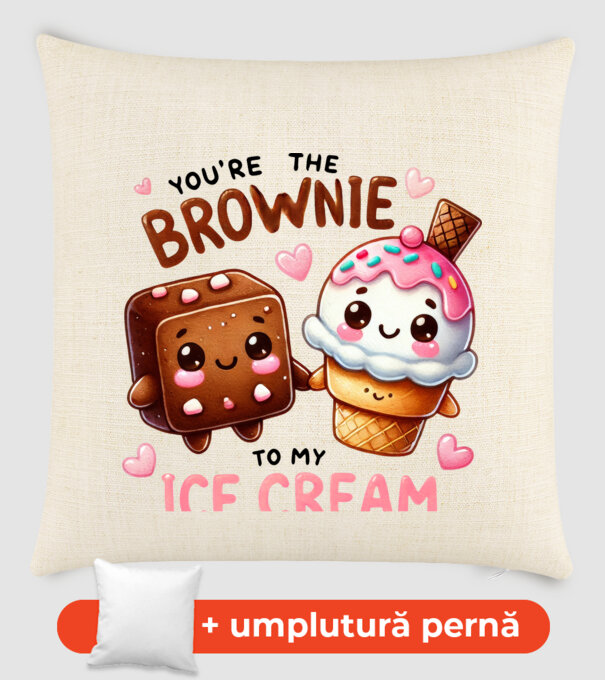 Brownie to my Ice Cream model nisipiu pe tricou