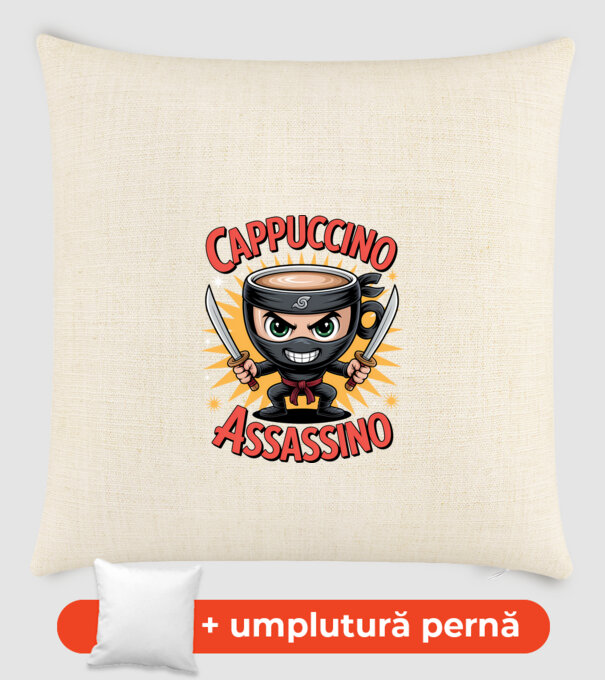 Cappuccino Assasino model nisipiu pe tricou