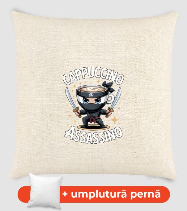 Cappuccino Assassino model nisipiu pe tricou