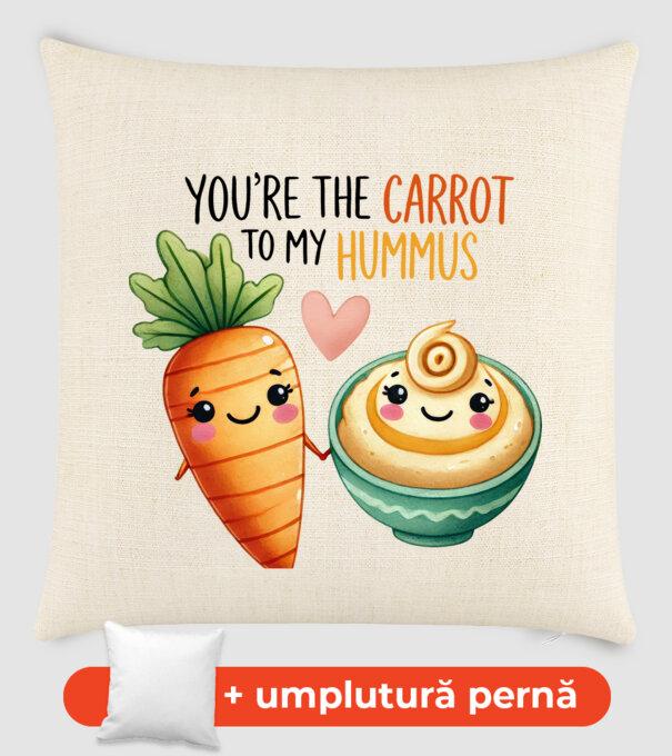 Carrot to my Hummus model nisipiu pe tricou