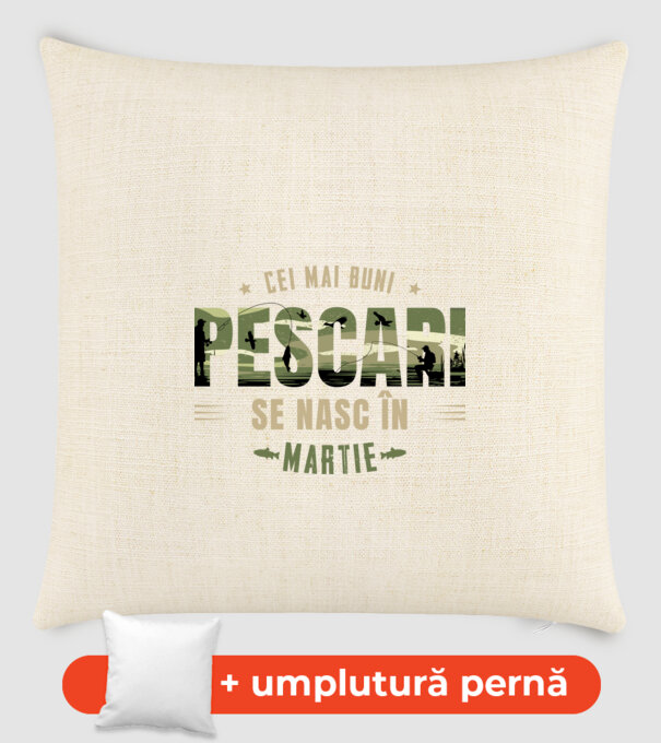 Cei mai buni pescari se nasc în martie model nisipiu pe tricou